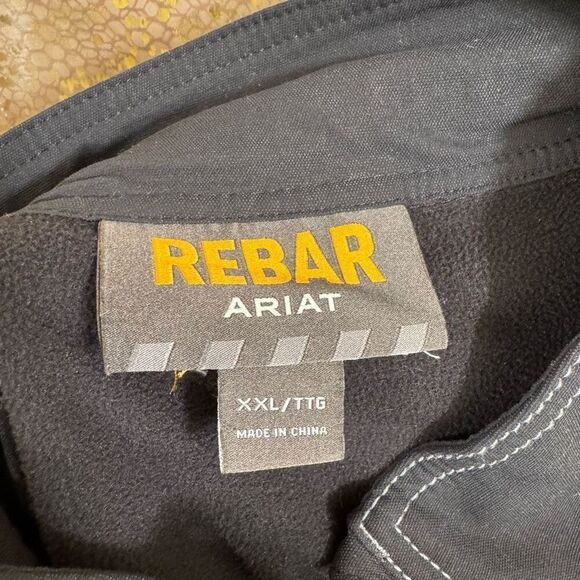 Ariat Men's Black Rebar Stretch Canvas Softshell Jacket XXL - Picture 3 of 11